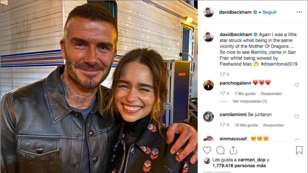 David Beckham bragged about meeting the 'Mother of Dragons'. Instagram/davidbeckham