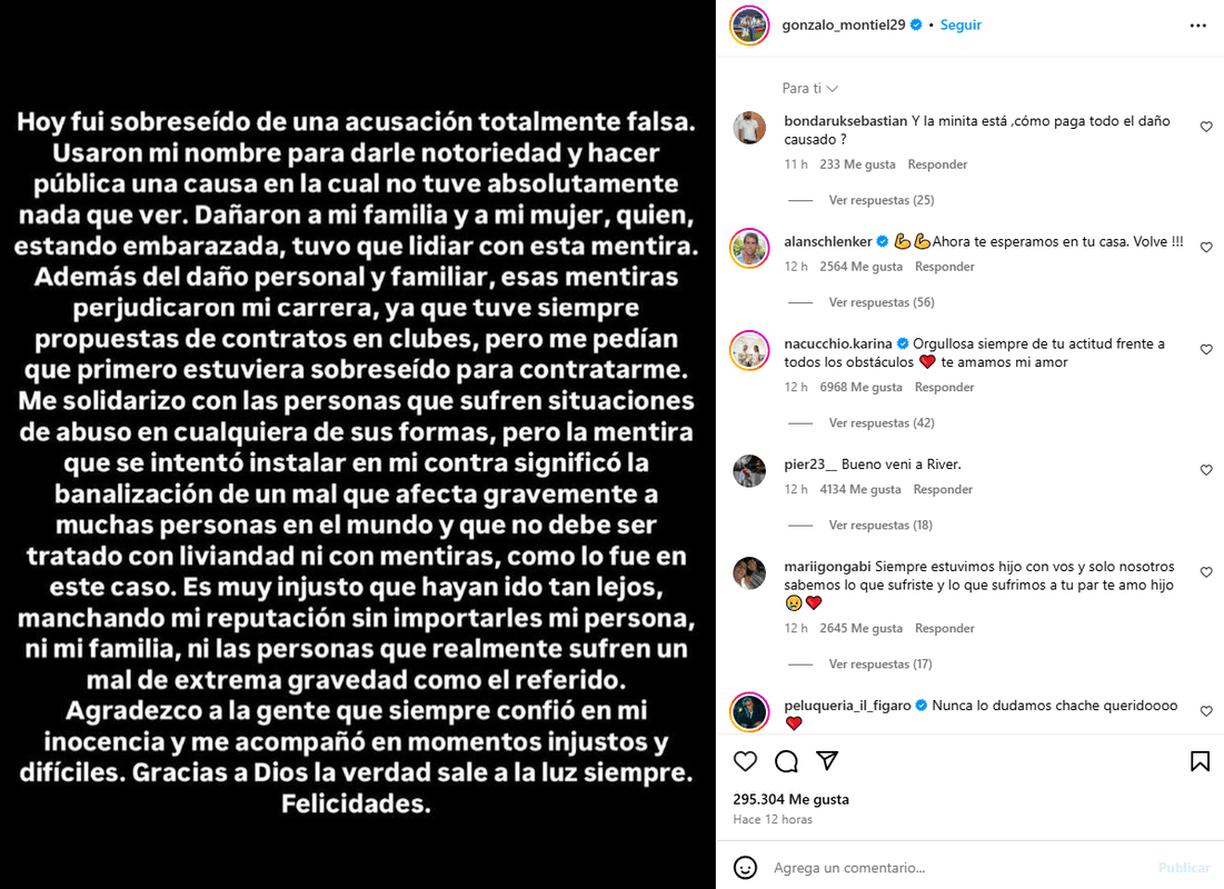 Sobreseída una denuncia de abuso sexual contra Montiel: 