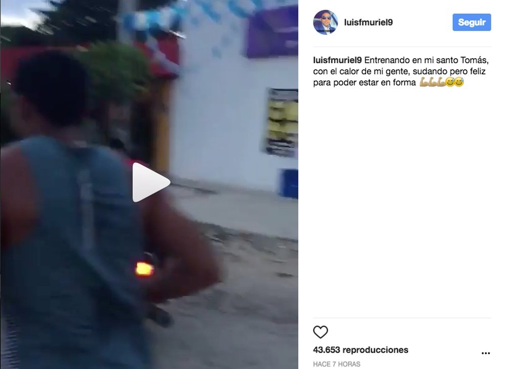 Luis Muriel sigue con su recuperación. Instagram