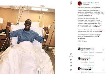 Mouctar Diakhaby a publié une photo sur ses réseaux sociaux après s'être remis avec succès d'une opération du genou à Lyon. Le défenseur de Valence s'est disloqué le genou lorsque Aurélien Tchouaméni, dans une action fortuite, lui est tombé dessus lors du match de Liga contre le Real Madrid à Mestalla.