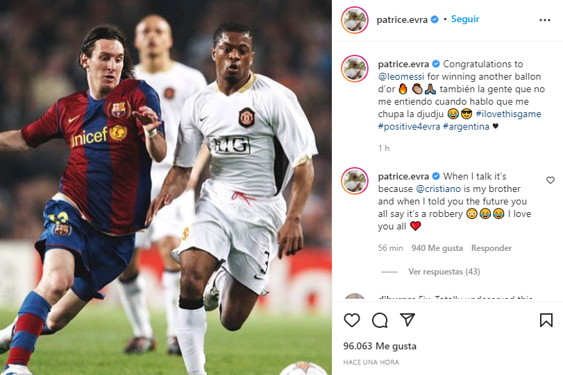 ESPN FC - Patrice Evra is sick of seeing Lionel Messi win the Ballon d'Or  