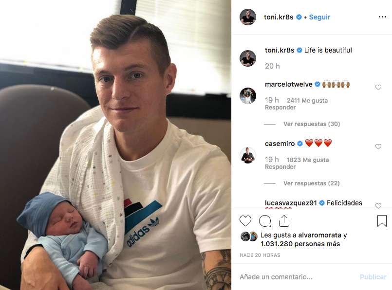 Toni Kroos presentó a su tercer hijo