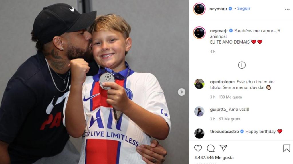  Neymar olvidó la final para celebrar el cumpleaños de su hijo