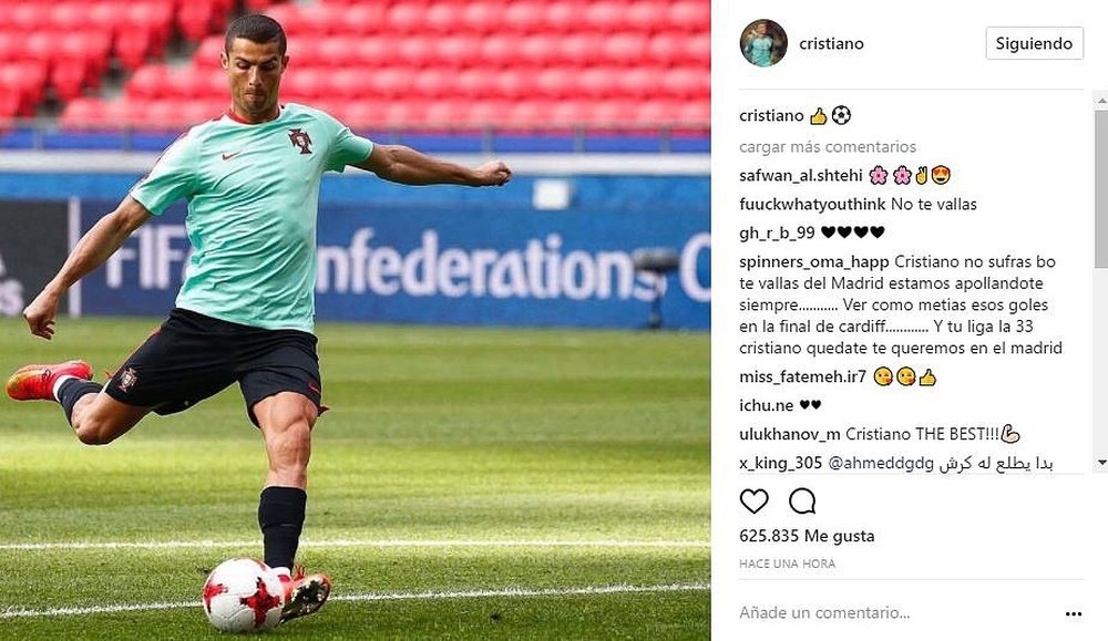 Cristiano parece no estar muy preocupado. Instagram
