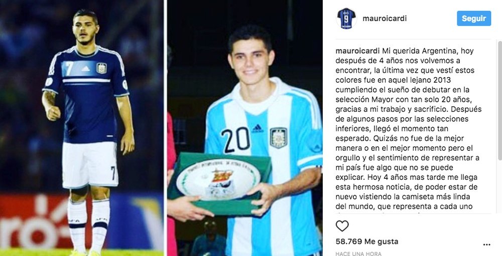 Icardi volverá a Argentina después de cuatro años. Instagram