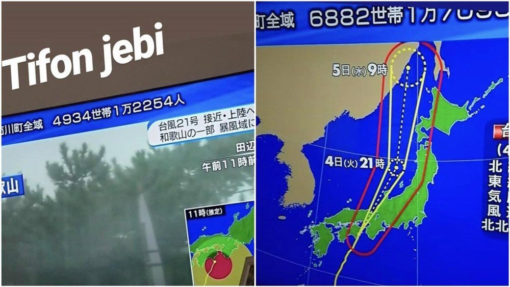 El ciclón 'Jebi' ha dejado secuelas en Japón. Instagram/Iniesta