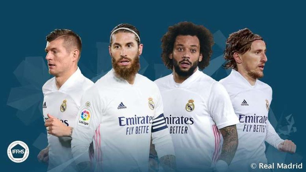 Ramos, Marcelo, Modric et Kroos dans l'équipe de la décennie. AFP