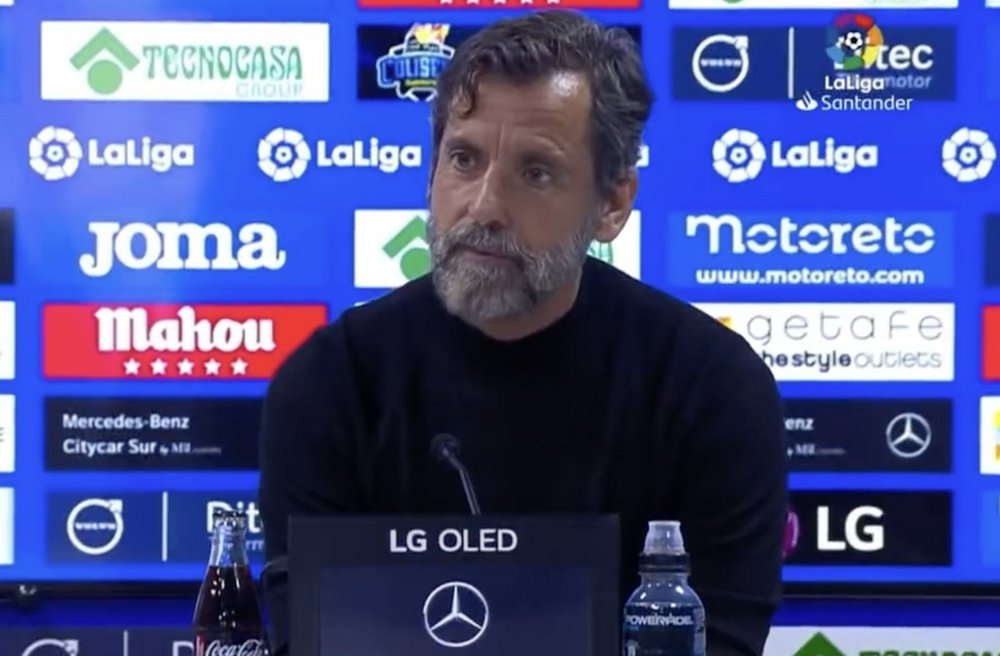 Quique bromeó sobre las quejas de Xavi. Captura/LaLiga
