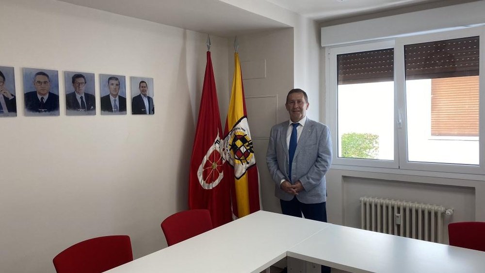 Rafa del Amo repite como presidente de la Federación Navarra de Fútbol. Twitter/fedfutnavarra