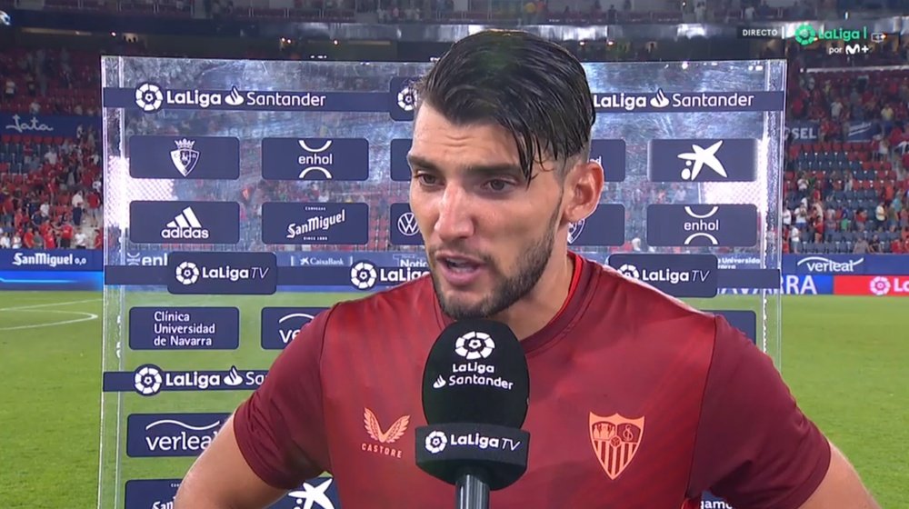 Rafa Mir se quejó por el penalti pitado a Papu. Captura/MovistarLaLiga