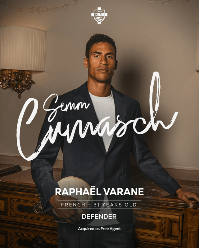 UFFICIALE - Il sogno è realtà: Varane è del Como