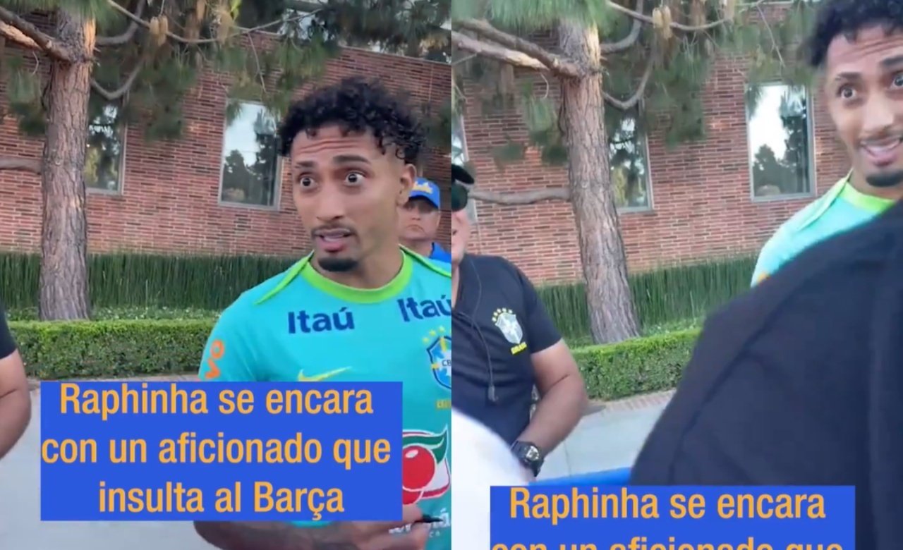 Raphinha confronts fan who criticises Barcelona