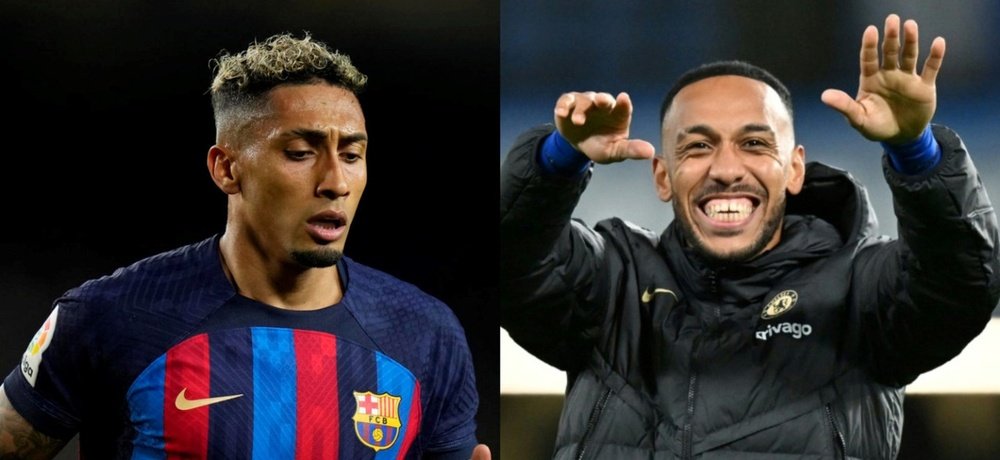 Raphinha and Aubameyang could be protagonists of a move. EFE