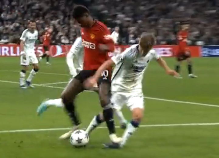 Rashford sent off with straight red card for controversial foul