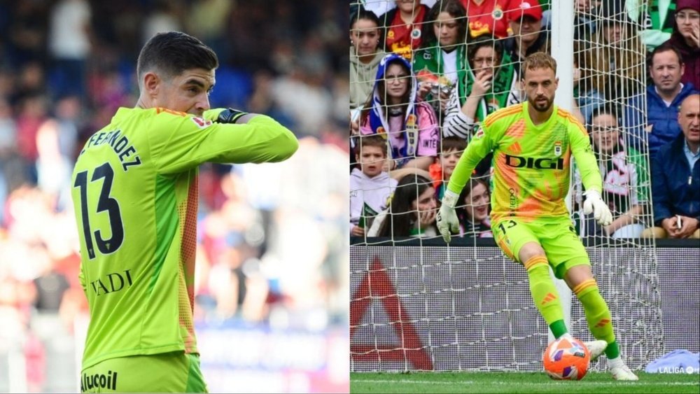 Aarón Escandell y Raúl Fernández, unos guantes de Primera. LaLiga
