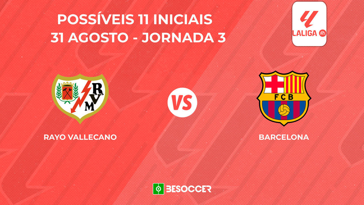 Rayo Vallecano - Barcelona: veja as prováveis escalações