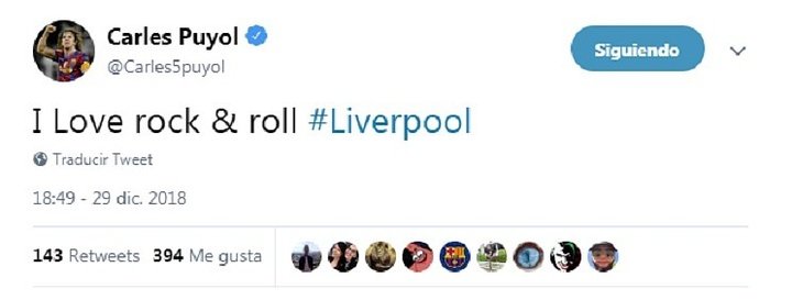 Puyol vibra com o Liverpool: 