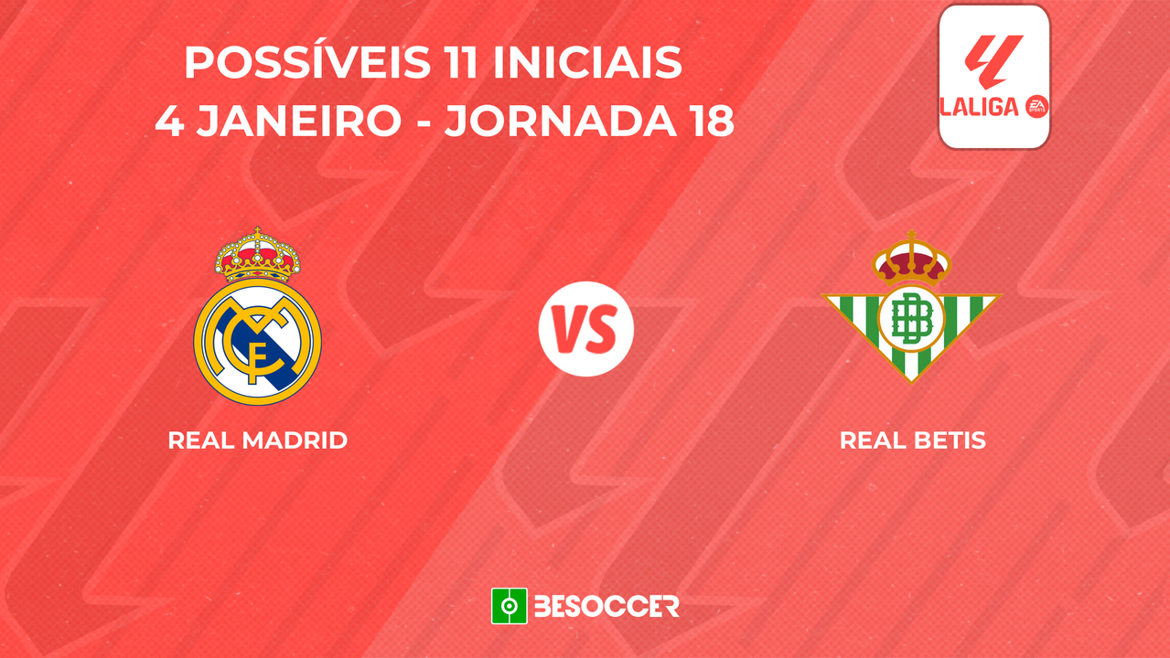 Real Madrid - Betis: veja as prováveis escalações