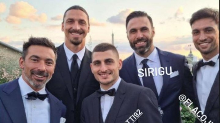 Ibra y el PSG de antaño con Lavezzi, Verrati, Sirigu y Pastore