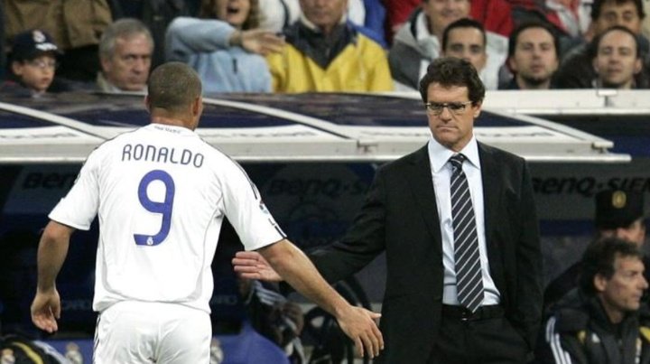 Fabio Capello tacle Ronaldo