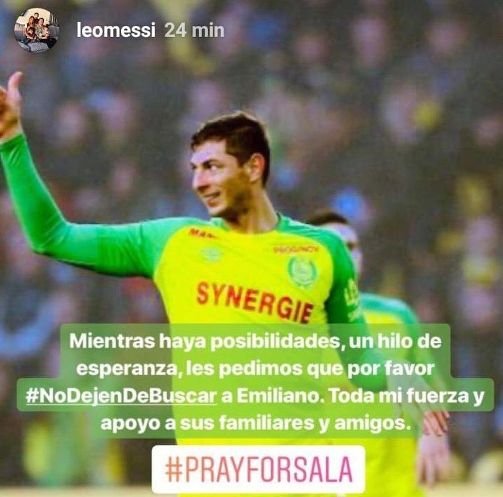 Messi et Dybala soutiennent leur compatriote. Instagram/LeoMessi