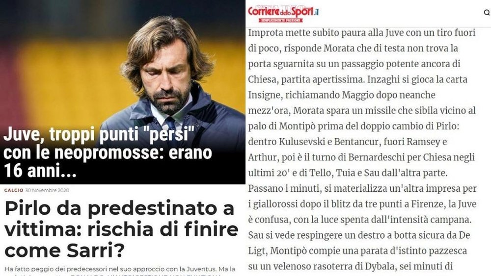El empate con el Benevento le hizo daño. GazzettaDelloSport/Panorama/CorriereDelloSport
