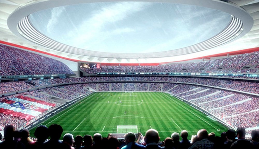 Recreación 3D de La Peineta, nuevo estadio del Atlético. ClubAtléticodeMadrid