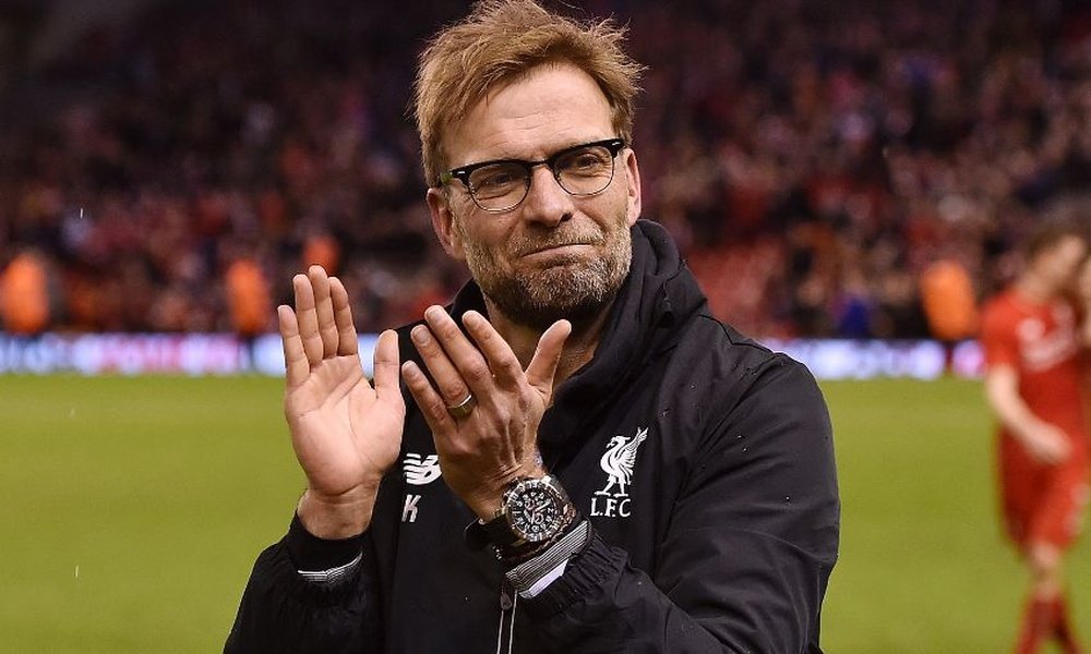 Liverpool's manager Jurgen Klopp tries acting. BeSoccer