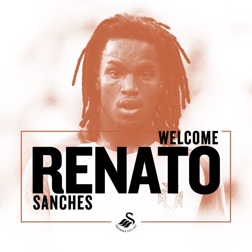 Renato Sanches é reforço de grande calibre para os 'swans'. SwanseaCityAFC