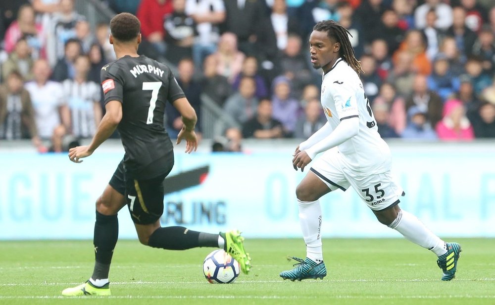 Renato Sanches debuted for Swansea against Newcastle. Twitter/SwansOfficial
