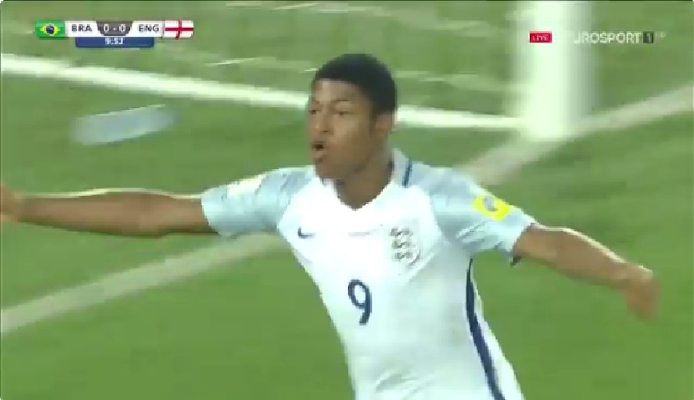 Brewster took his tally to five goals in five games in the tournament. Twitter/Eurosport