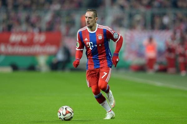 Ribery, disputando un partido con el Bayern. Twitter
