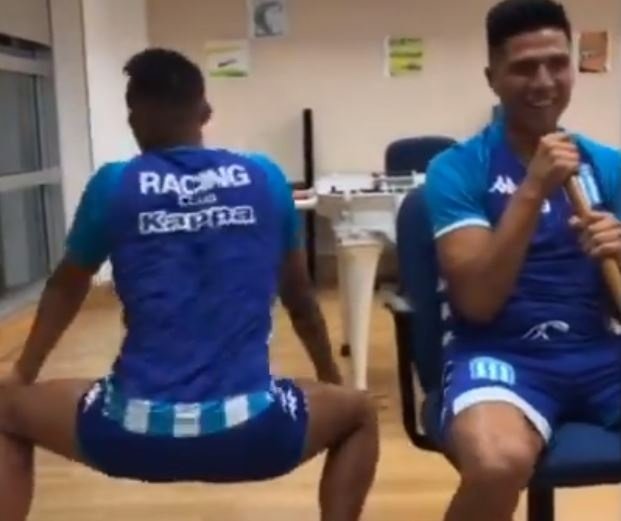 Centurión también se mueve fuera del césped: ¡vaya baile!