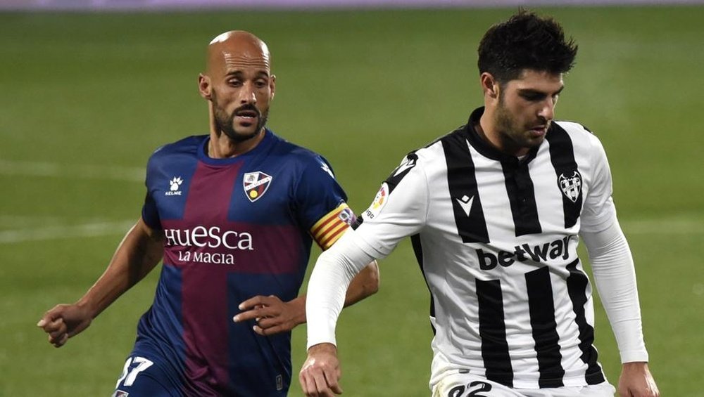 Melero valoró el punto obtenido ante la SD Huesca. EFE