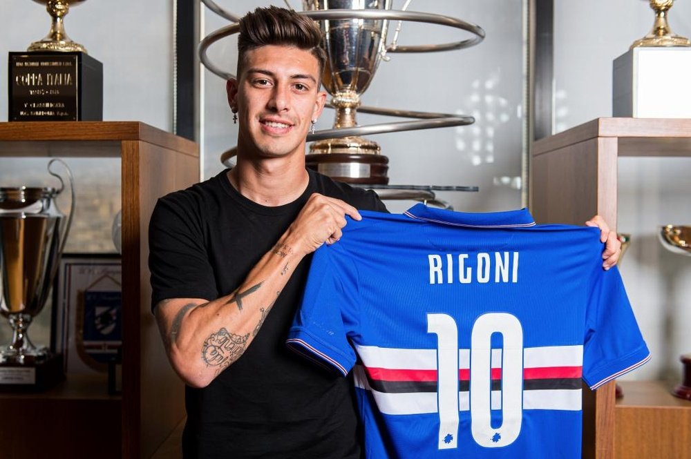 Rigoni llega a la Sampdoria. Twitter/Sampdoria