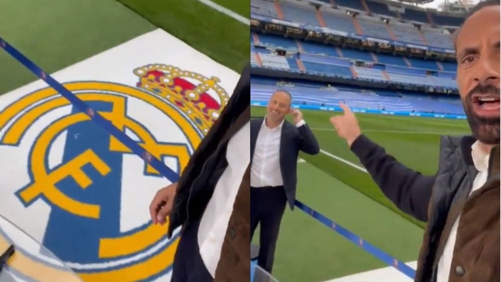 Ferdinand ordered the pitch-side stand to be moved. Screenshot/rioferdy5