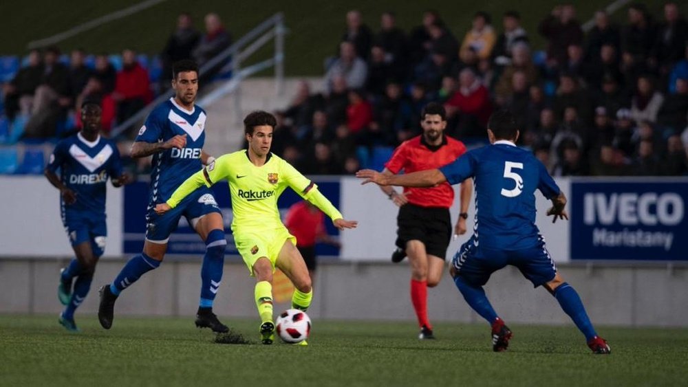 El debate con Riqui Puig. Twitter/FCBarcelonaB