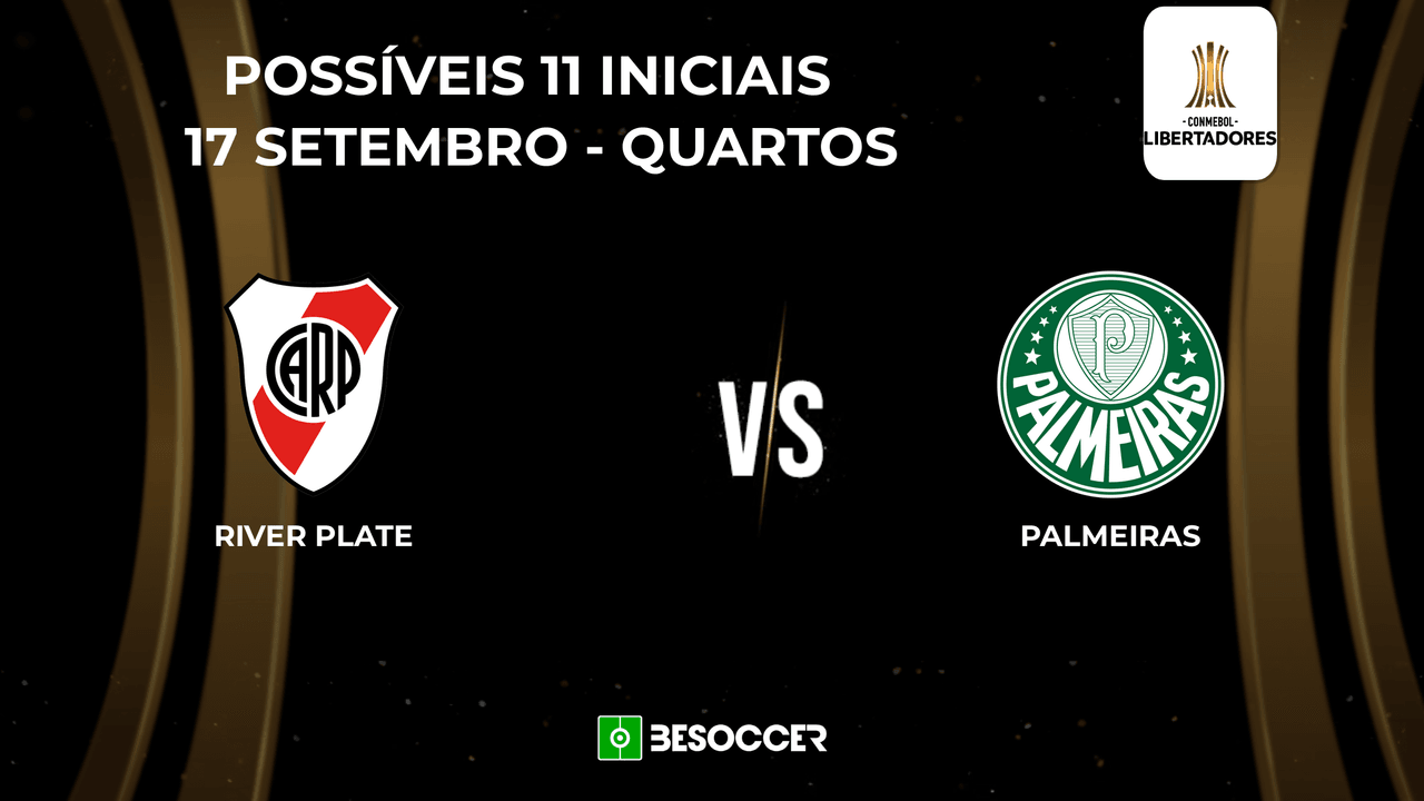 River recebe o Palmeiras em um duelo de gigantes: Veja as prováveis escalações