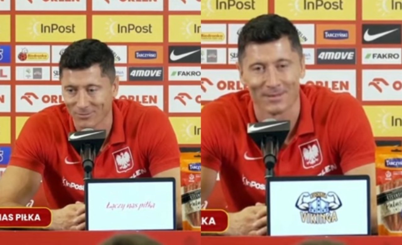 Lewandowski habló en rueda de prensa. Captura/FederaciónPolacadeFútbol