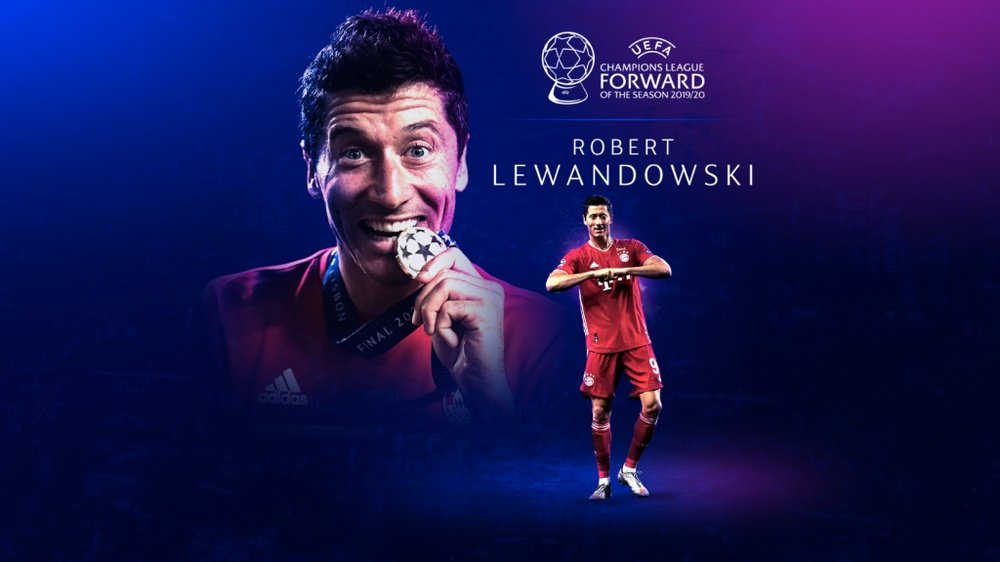 Lewandowski has been named the best forward. UEFA