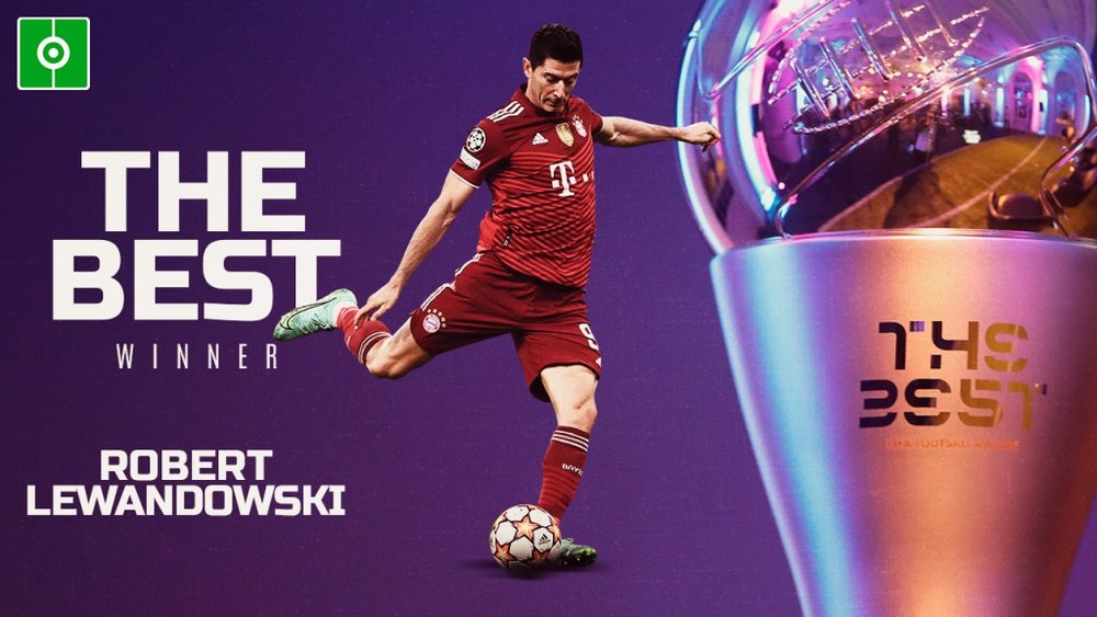 Robert ewandowski has won 2021 The Best. BeSoccer
