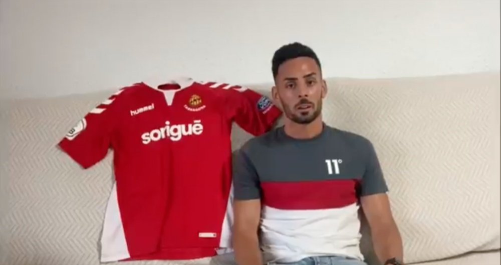 Robert Simón, al Nàstic. Captura/NàsticDeTarragona