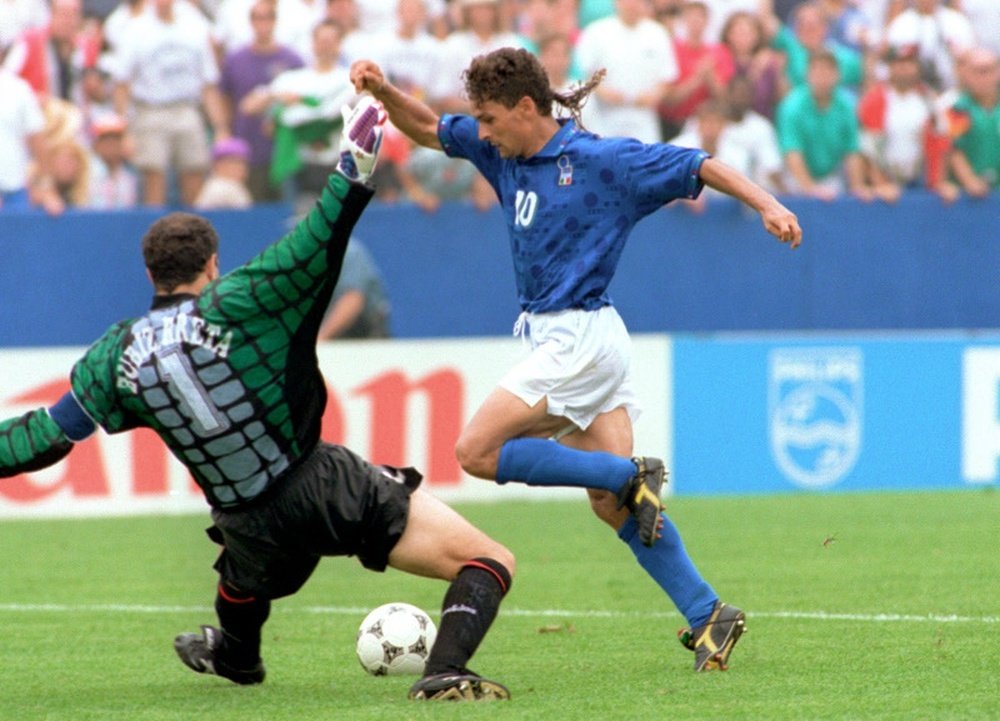 Baggio es un icono del fútbol italiano. AFP