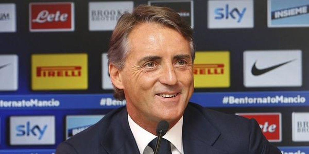Roberto Mancini, entrenador del Inter de Milán. Twitter