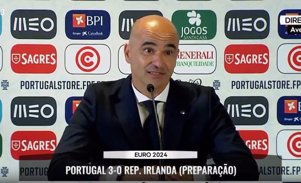 Roberto Martínez habló con la prensa. Captura/B24PT