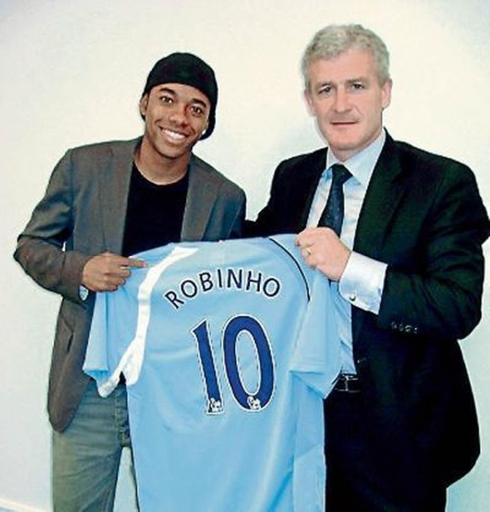Robinho joined Manchester City in a £32.5m move from Real Madrid in 2008. AFP