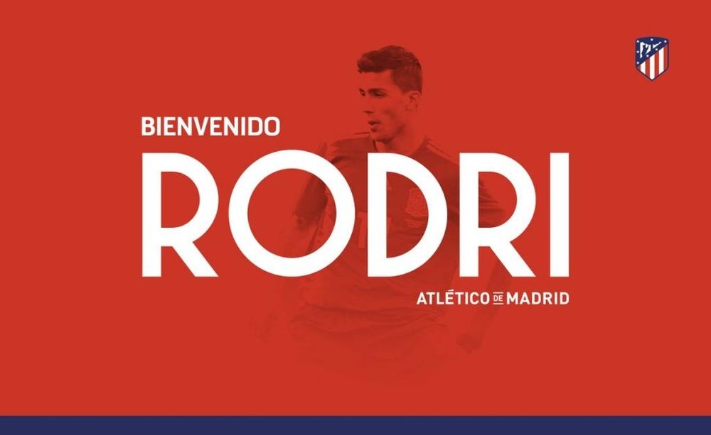 El Atlético le da la bienvenida a Rodri. Atlet