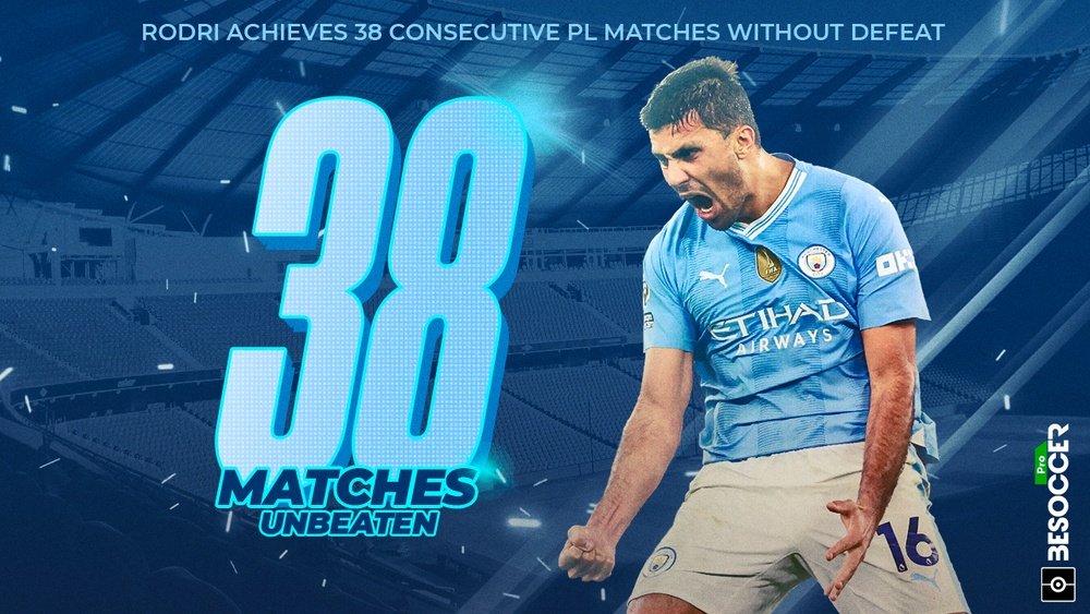 Last time Rodri suffered a Premier League defeat was on 5th February 2023. BeSoccer Pro
