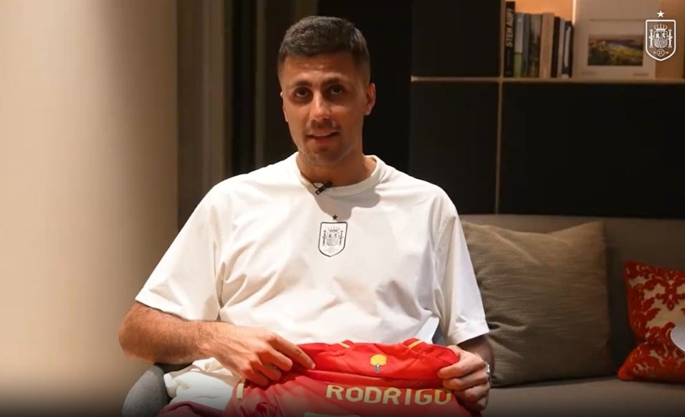 Rodri earned his 50th cap for Spain against Northern Ireland. Screenshot/RFEF