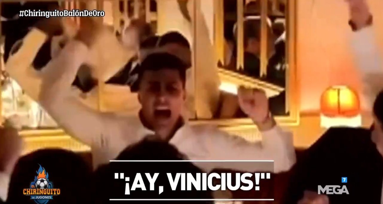 Rodri se moque de Vinicius. Capture/elchiringuitotv